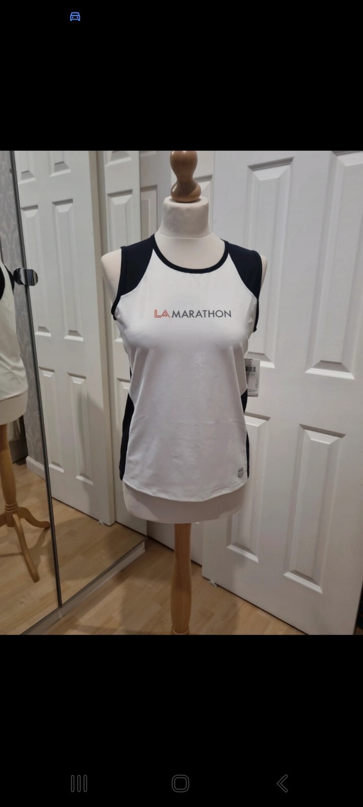 K-Swiss LA Marathon Varies Sizes Cycling Running Top White Vest