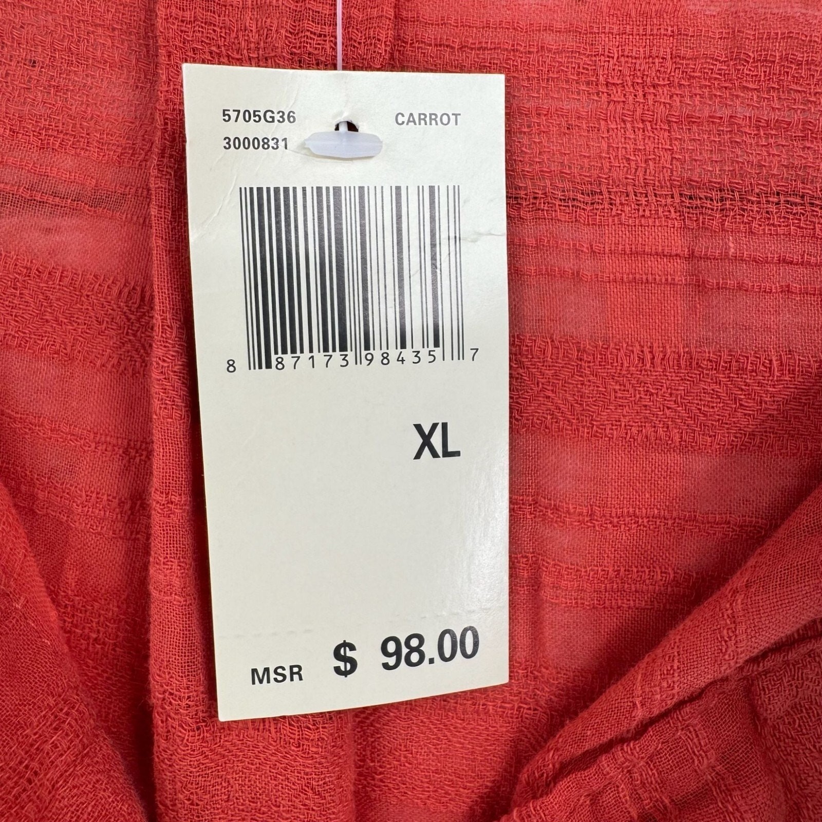 Max Edition Semi Sheer V-Neck Tunic Blouse Women’s Size XL Red/Pink NEW