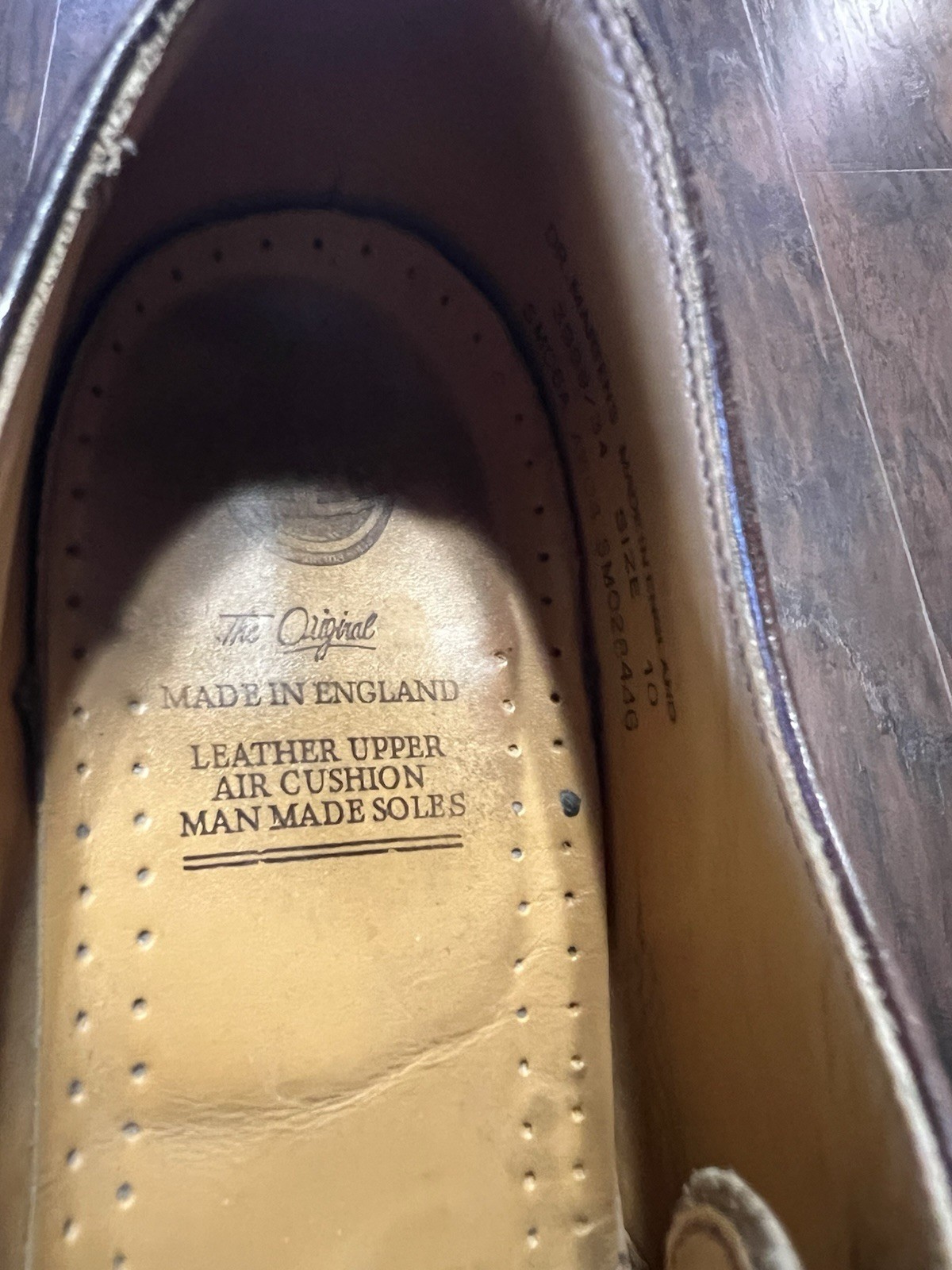Vintage Dr. Martens 3989 Wingtip Brogue Shoes Mens Size 10 Brown Made in England