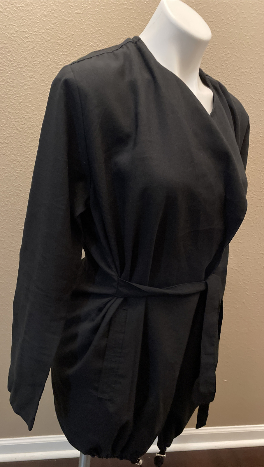 NWT ReVamped Open Jacket Shrug Tie Belt and Drawstring Bottom. Slash Pockets XS
