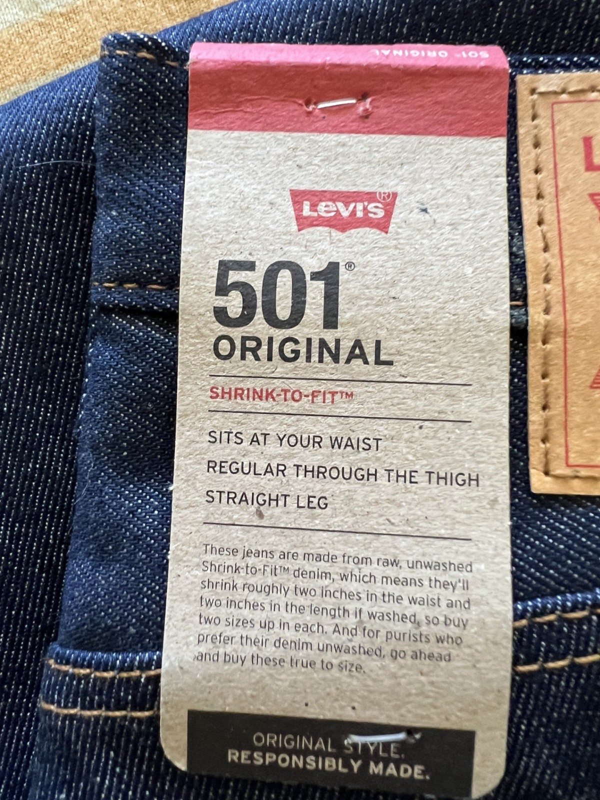 Levi’s Men’s 501 Original Shrink to Fit Jeans – Rigid Indigo W31 L30