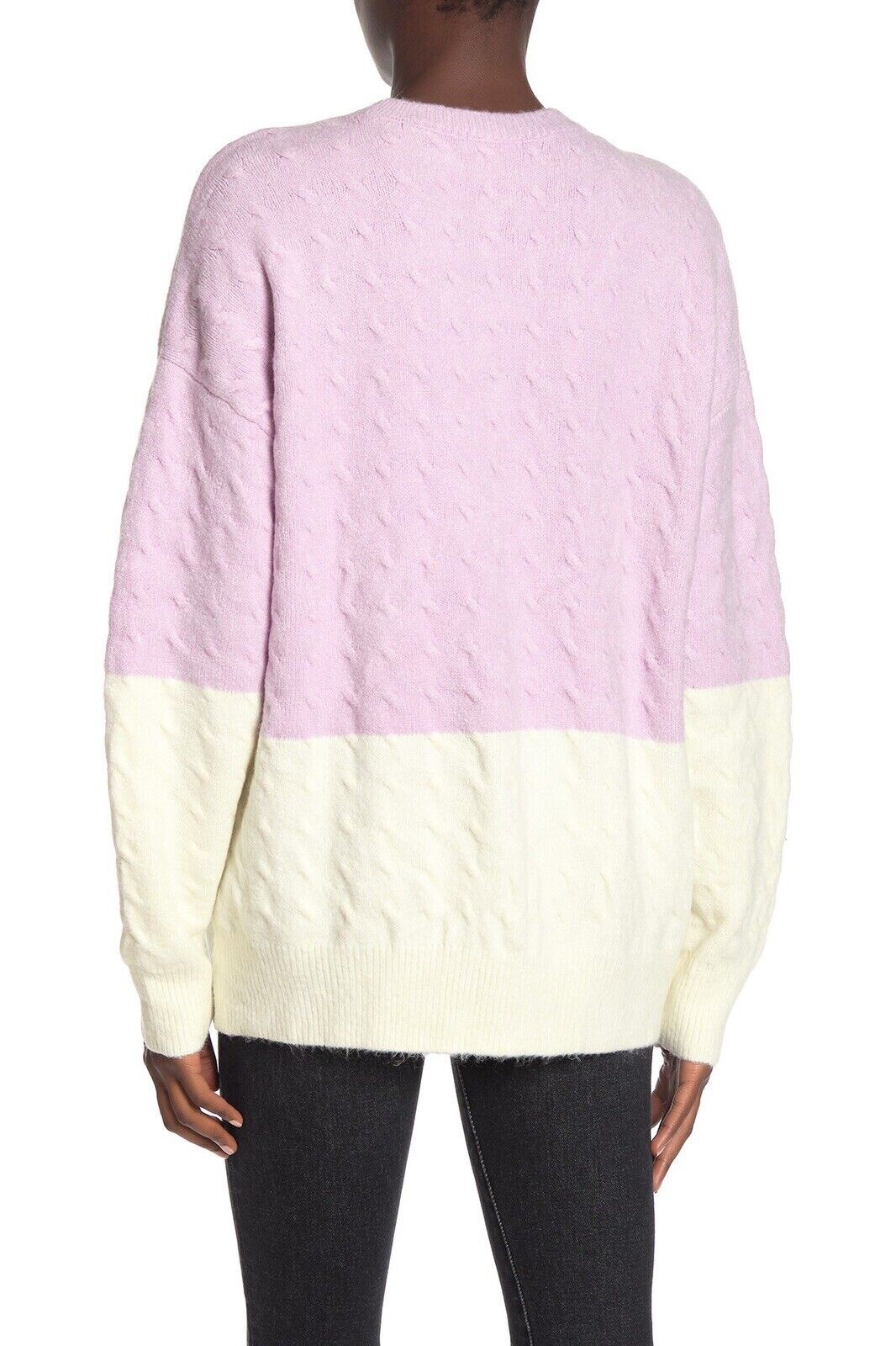Lovers + Friends Revolve Colorblock Sweater Soft Purple Spring Summer Pastel New