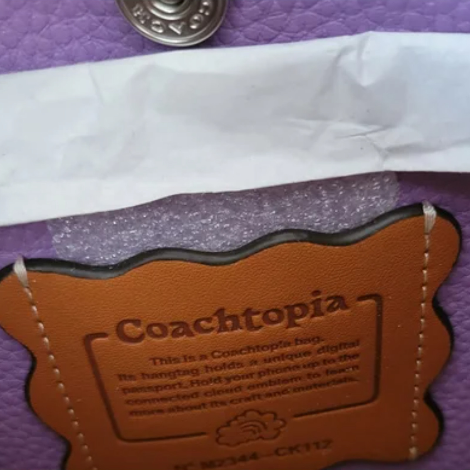 Coach Coachtopia Ergo Shoulder Bag CK112 Iris Purple Sun Orange Leather 90s