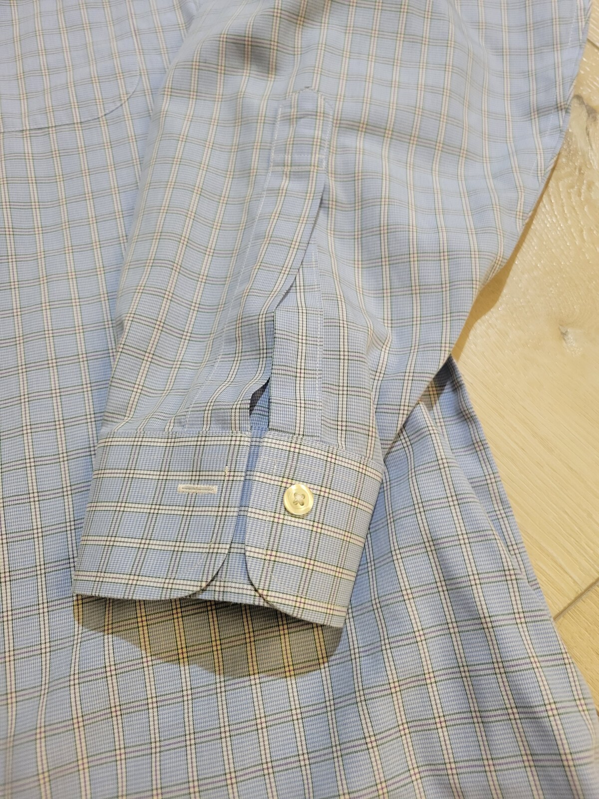 Brooks Brothers 1818 traditional fit Dress Shirt Plaid non iron mens 16.5 – 33