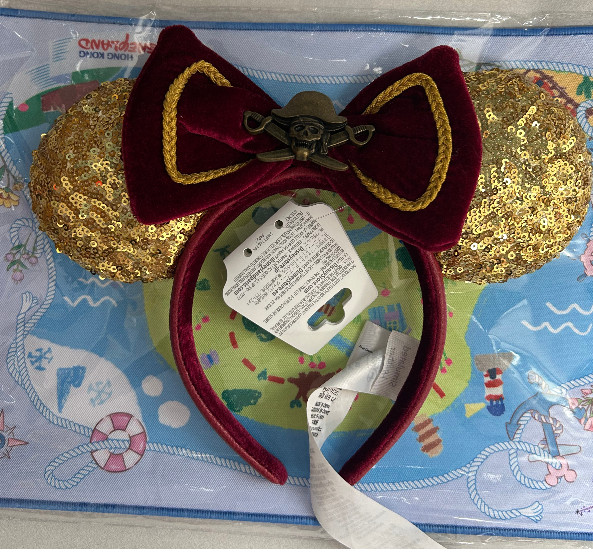 Authentic Shanghai Disney pirates of the caribbean Minnie mouse ears Headband