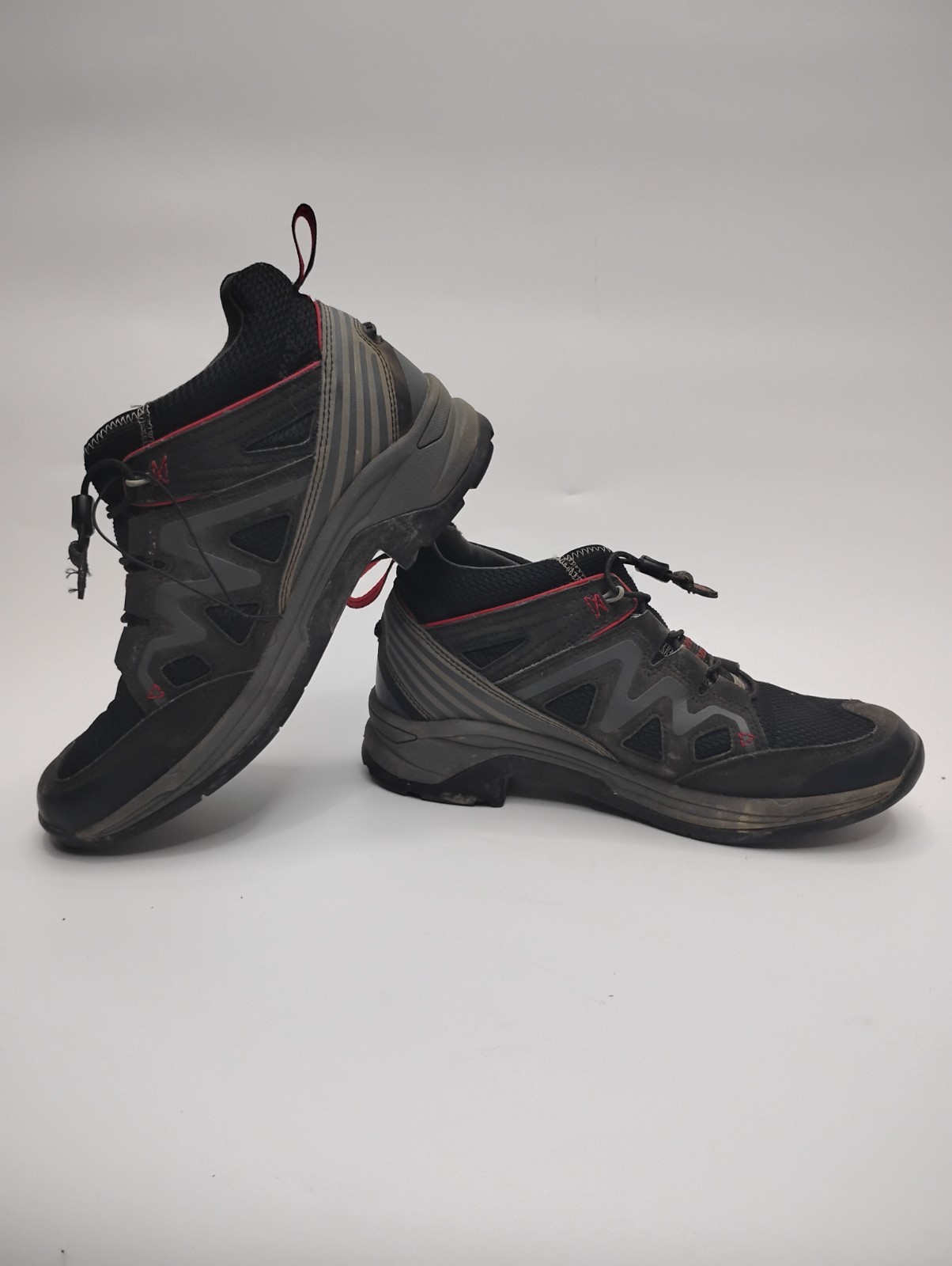 Ariat Skyline Slip-on Black Red Leather Mesh Hiking Shoes 10017447 Women Sz 8 B