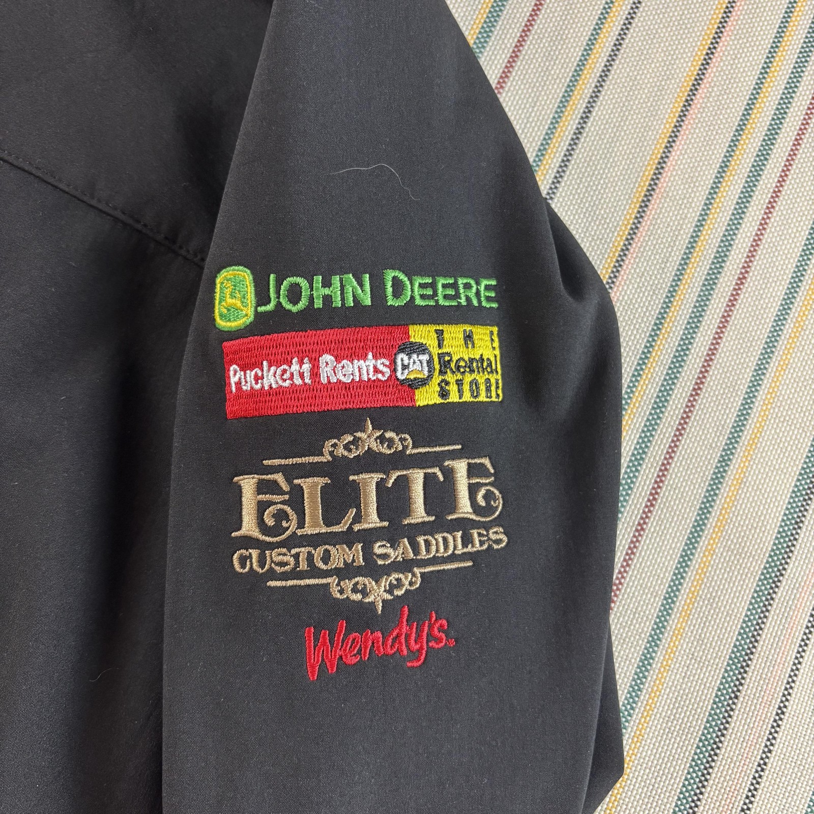 Dixie National Quarter Horse Show Jacket Womens Small Black Soft Shell Sponsor