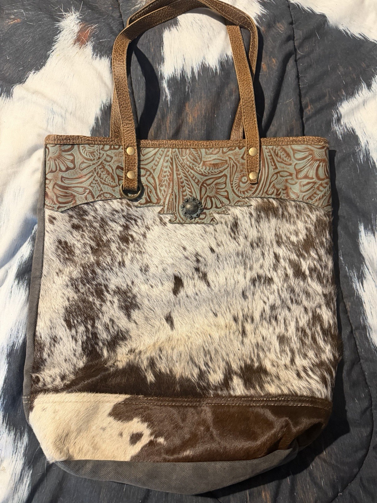 myra bag cowhide tote
