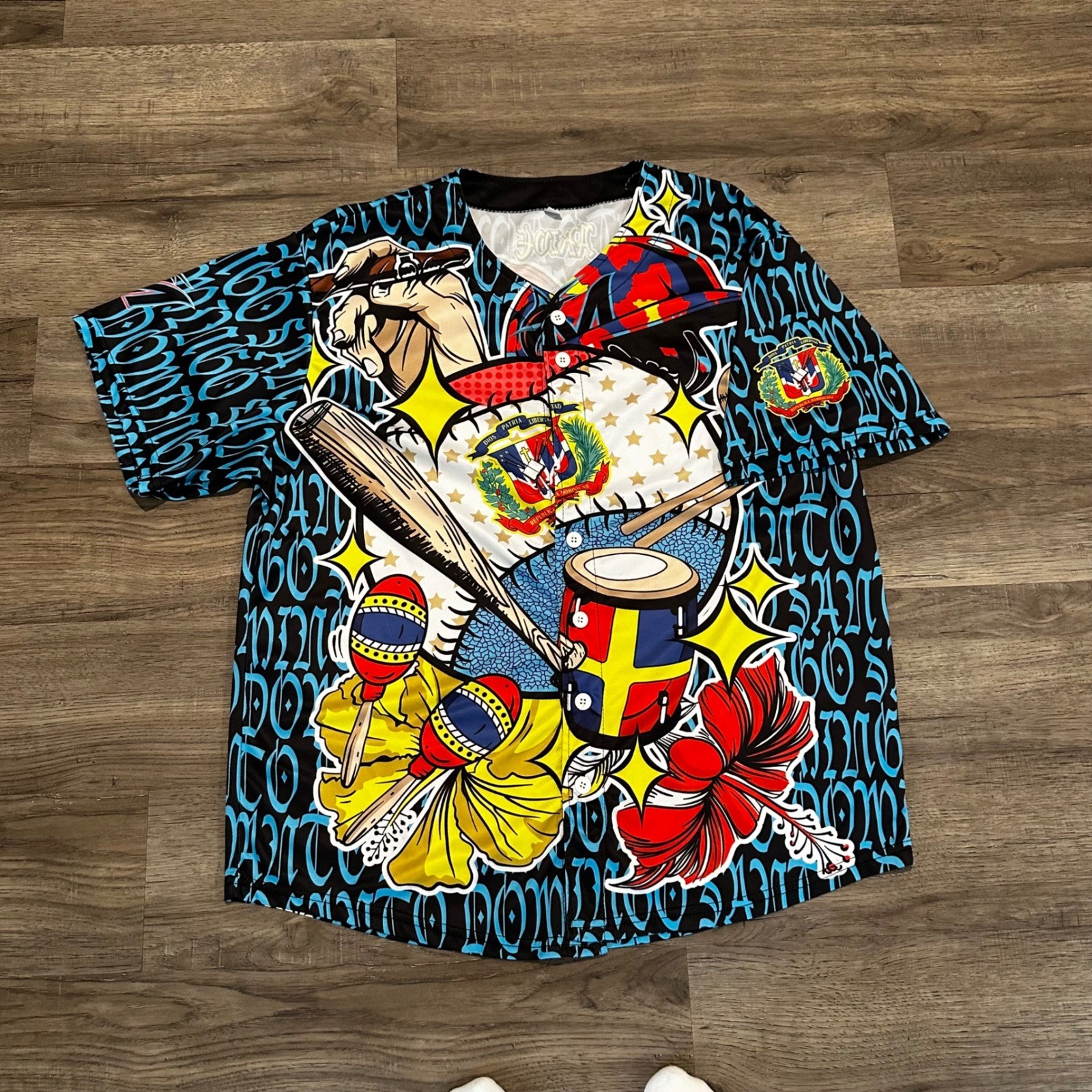 ARIVE Dominican Republic Heritage Baseball Jersey Santo Domingo AOP XL