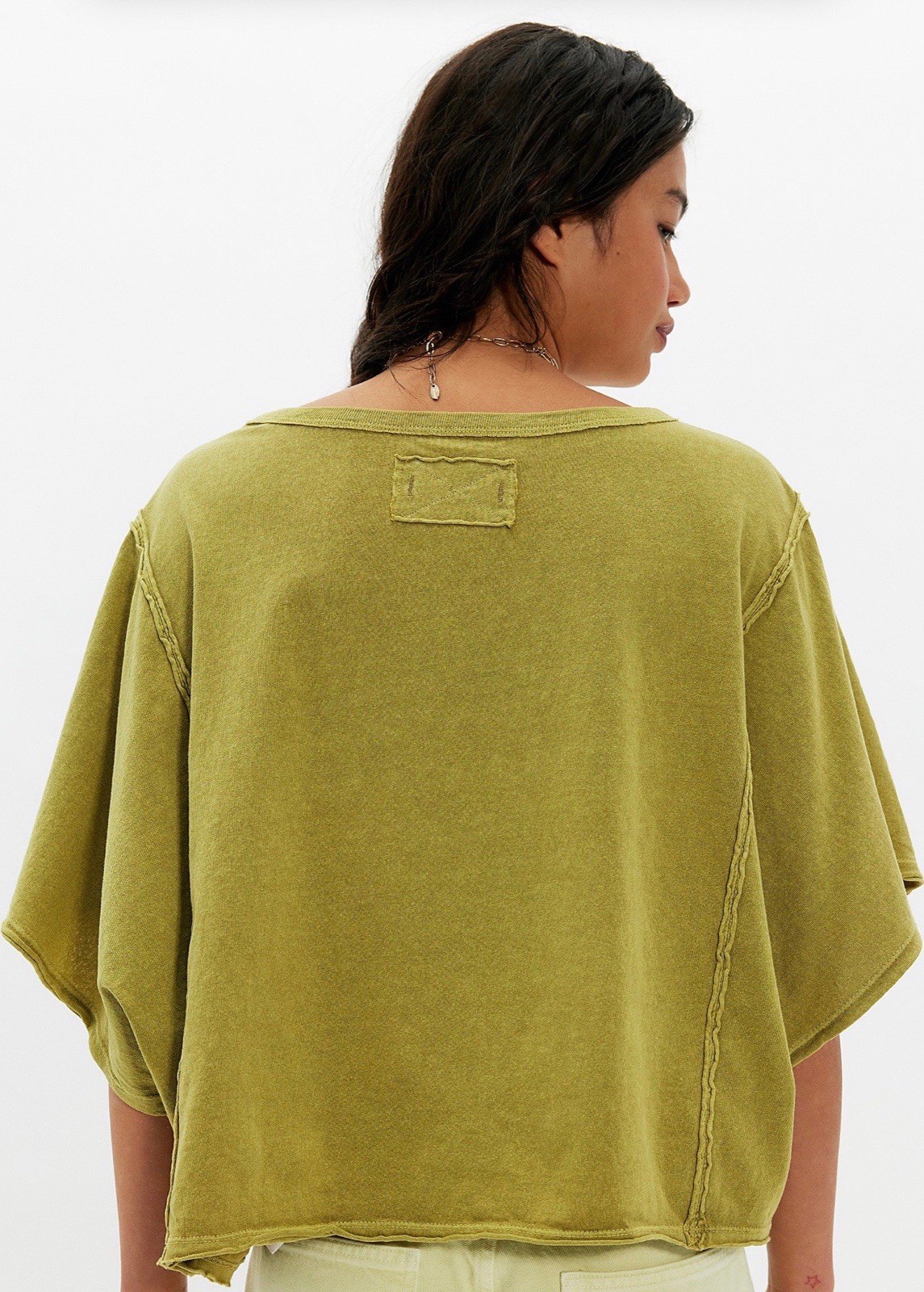 We The Free People Next Level Tee Size Large Willow MSRP $58 NWT 0123