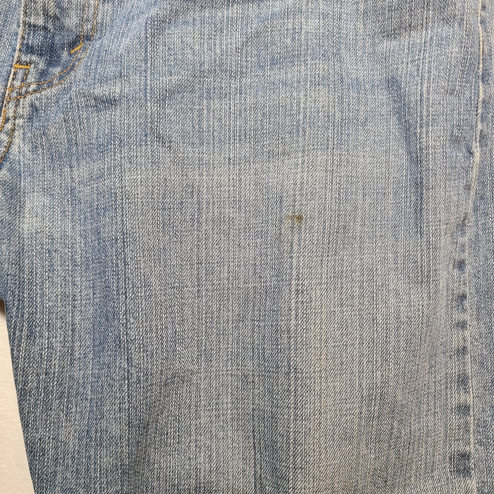 Levi’s 569 Loose Straight Jeans Mens 38×32 Light Wash Blue Denim Pants Y2K Zip