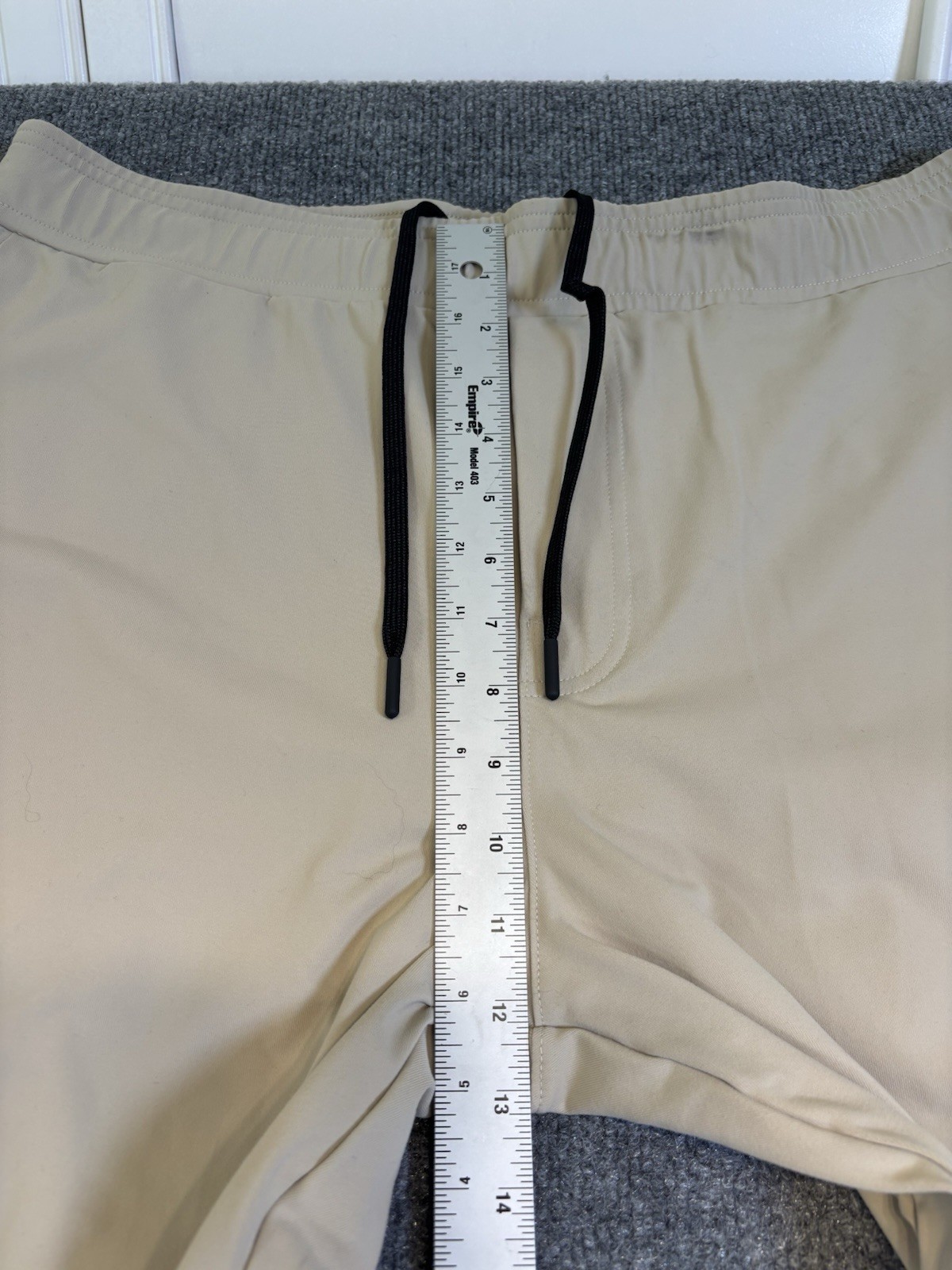 Public Rec Men’s Beige Straight Leg Drawstring Pants Pockets Size 36