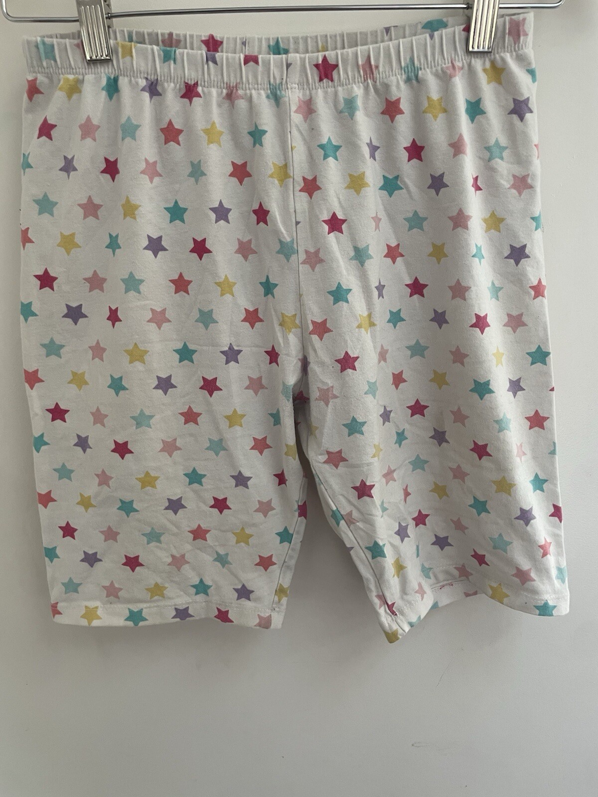 TCP Kids Girls Colorful Star Print Cotton Elastic Pull On Shorts Cream XXL 16