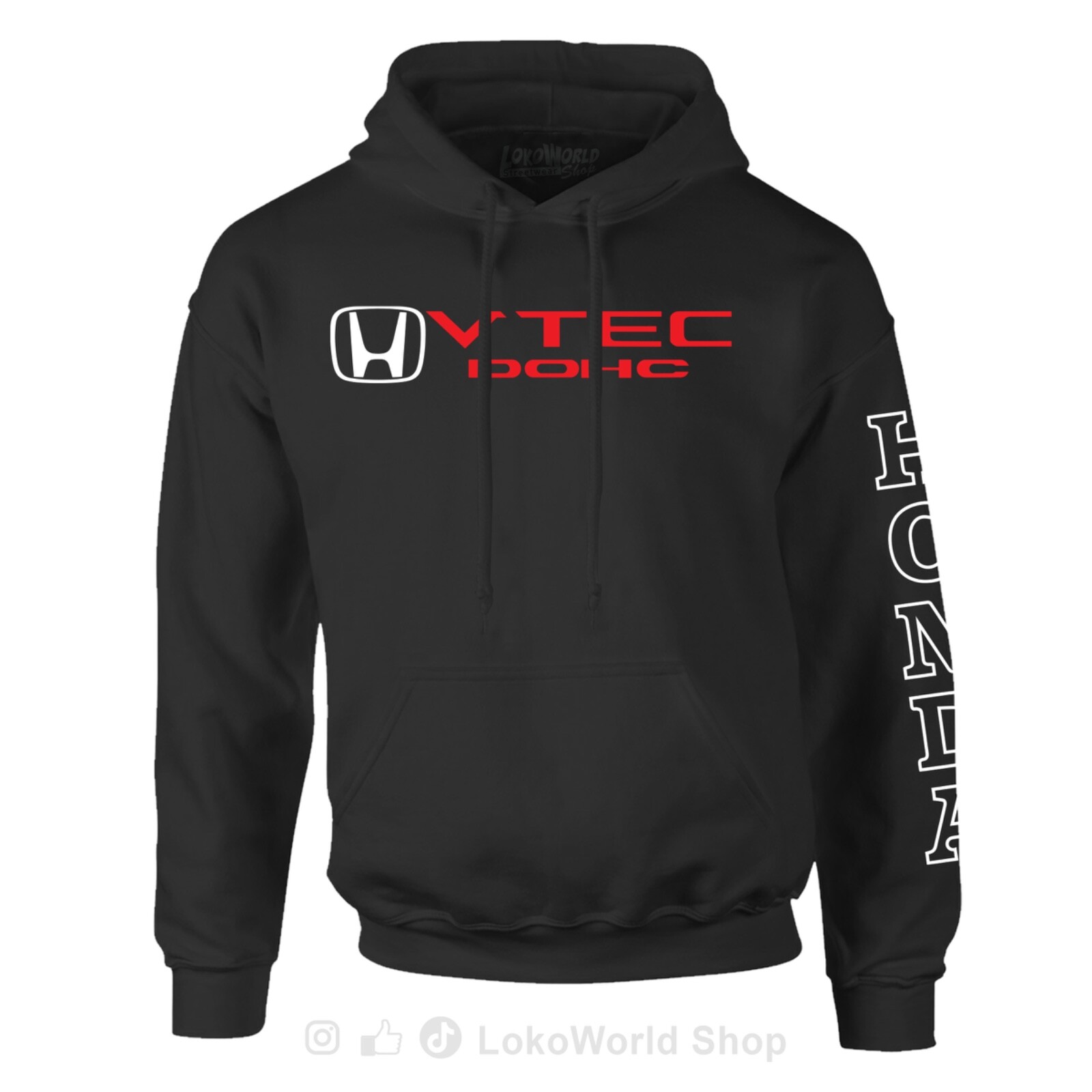 Vtec Dohc, Engine, Hond. Racing Cars, Motorsport, Black Hoodie