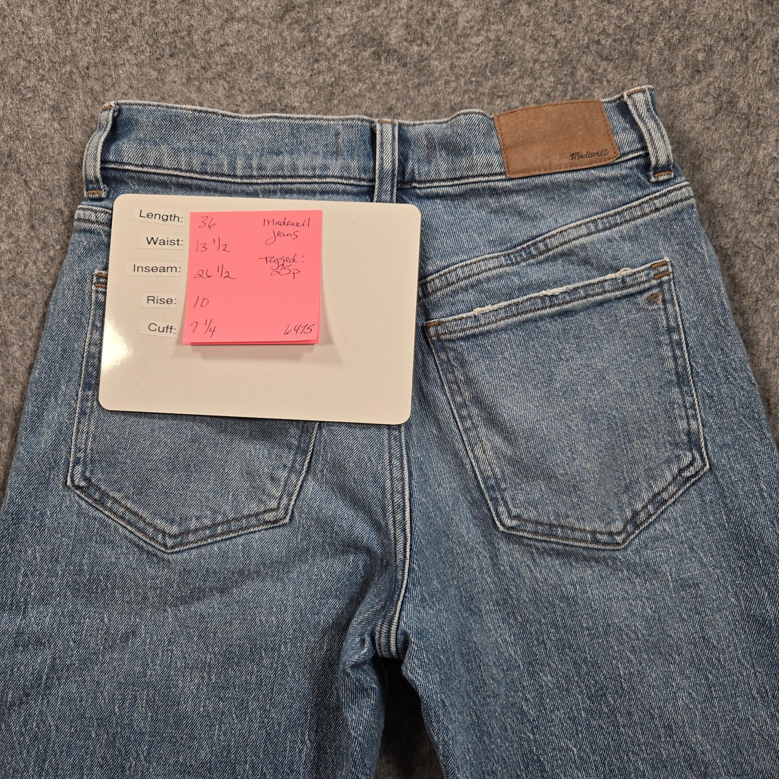 Madewell 90s Straight Jeans Womens 25P Blue Medium Wash Mid Rise Stretch Denim