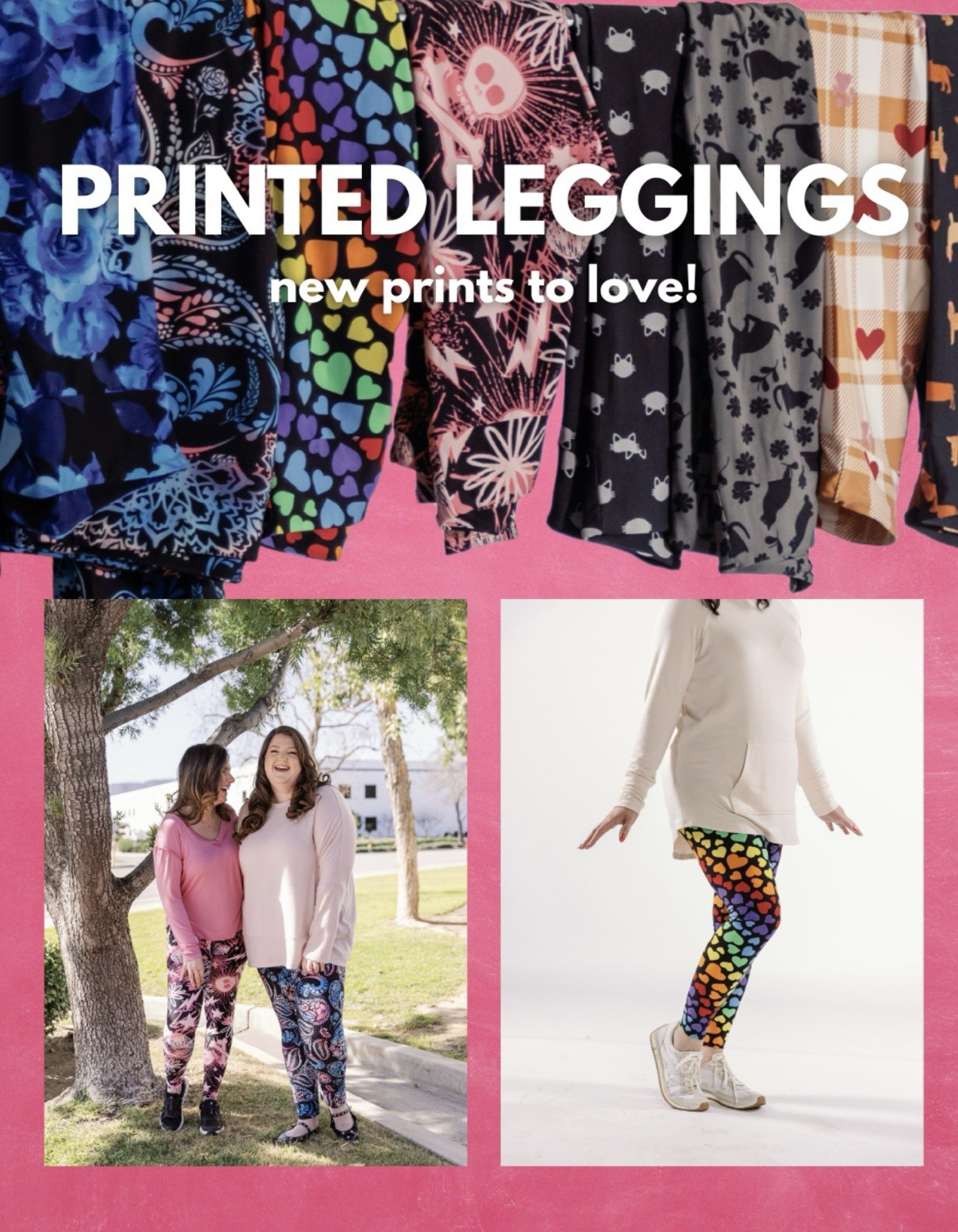 NWT LuLaRoe TC2 Tall Curvy 2 Print Leggings – Fits Sizes 20-26- As Pictured