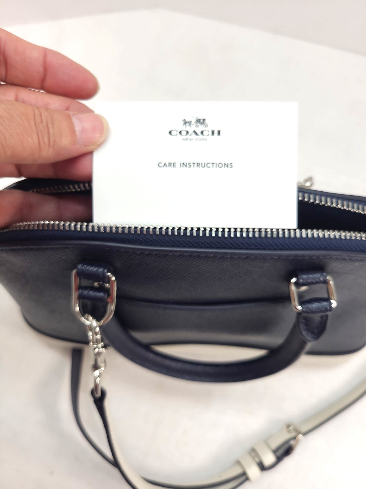Coach Colorblock Mini Sierra Satchel – Midnight Navy Chalk – F24589 EUC