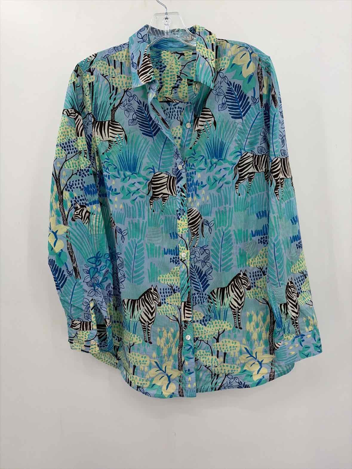 Pre-Owned J Mclaughlin Blue Size Medium Button Down
