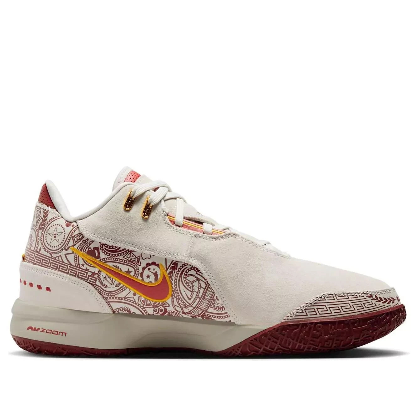 Nike Lebron US 14 Men’s Light Bone Gold Red Rare NXXT Gen AMPD FZ7890 001 NIB