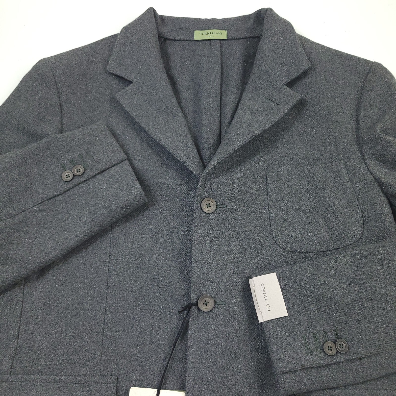 Corneliani Weekender Jacket Size (Italy 52R) US 42R Cashmere Slim Fit Gray Mens