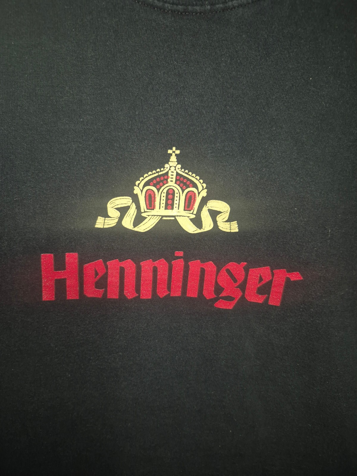 Vintage Henninger Kaiser Pilsner Beer T Shirt XL Hanes Beefy 90s German Brewery
