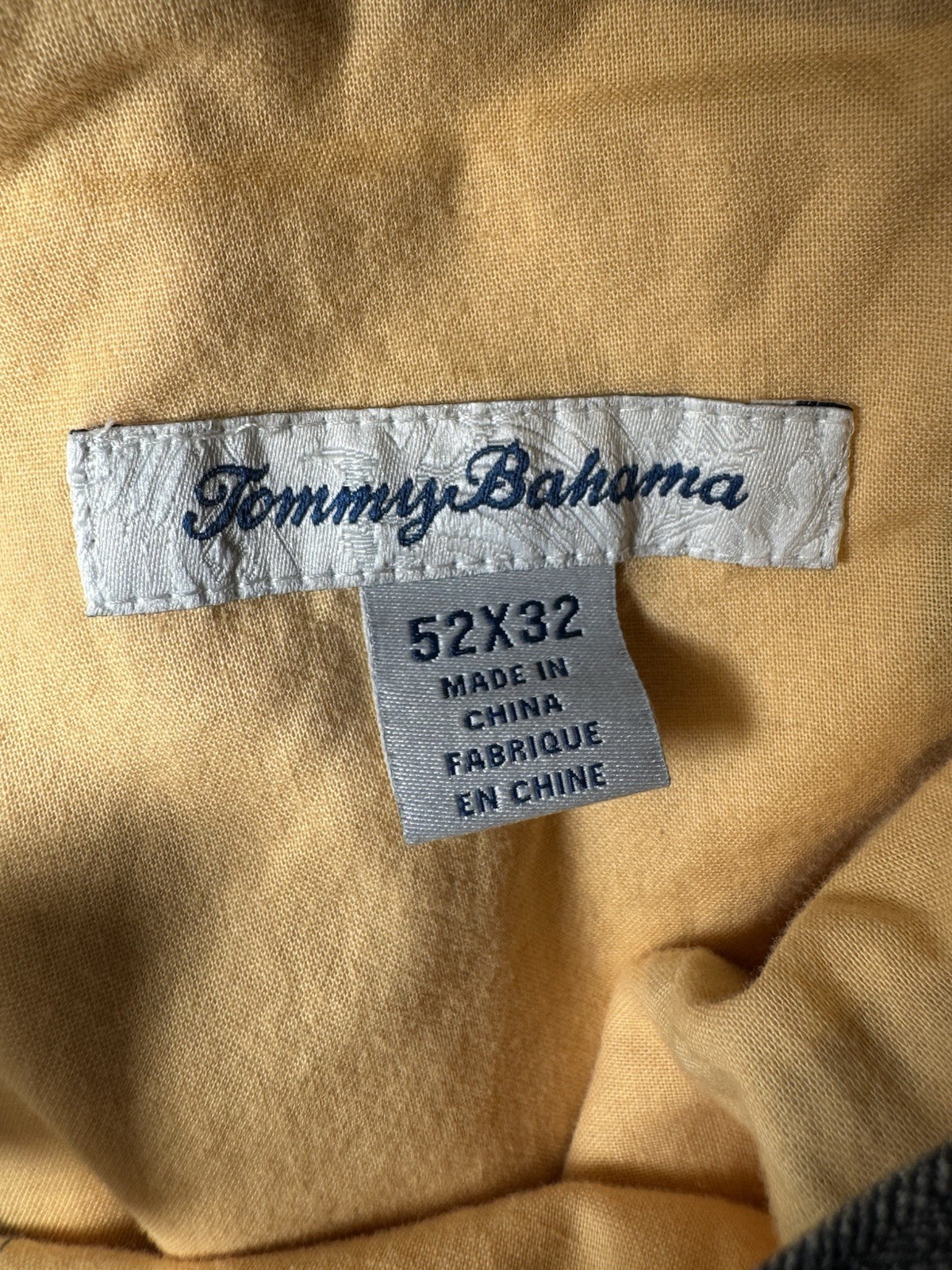 Tommy Bahama Mens Havana Silk Blend Herringbone Chinos 52 X 32 (meas. 54 X 32)