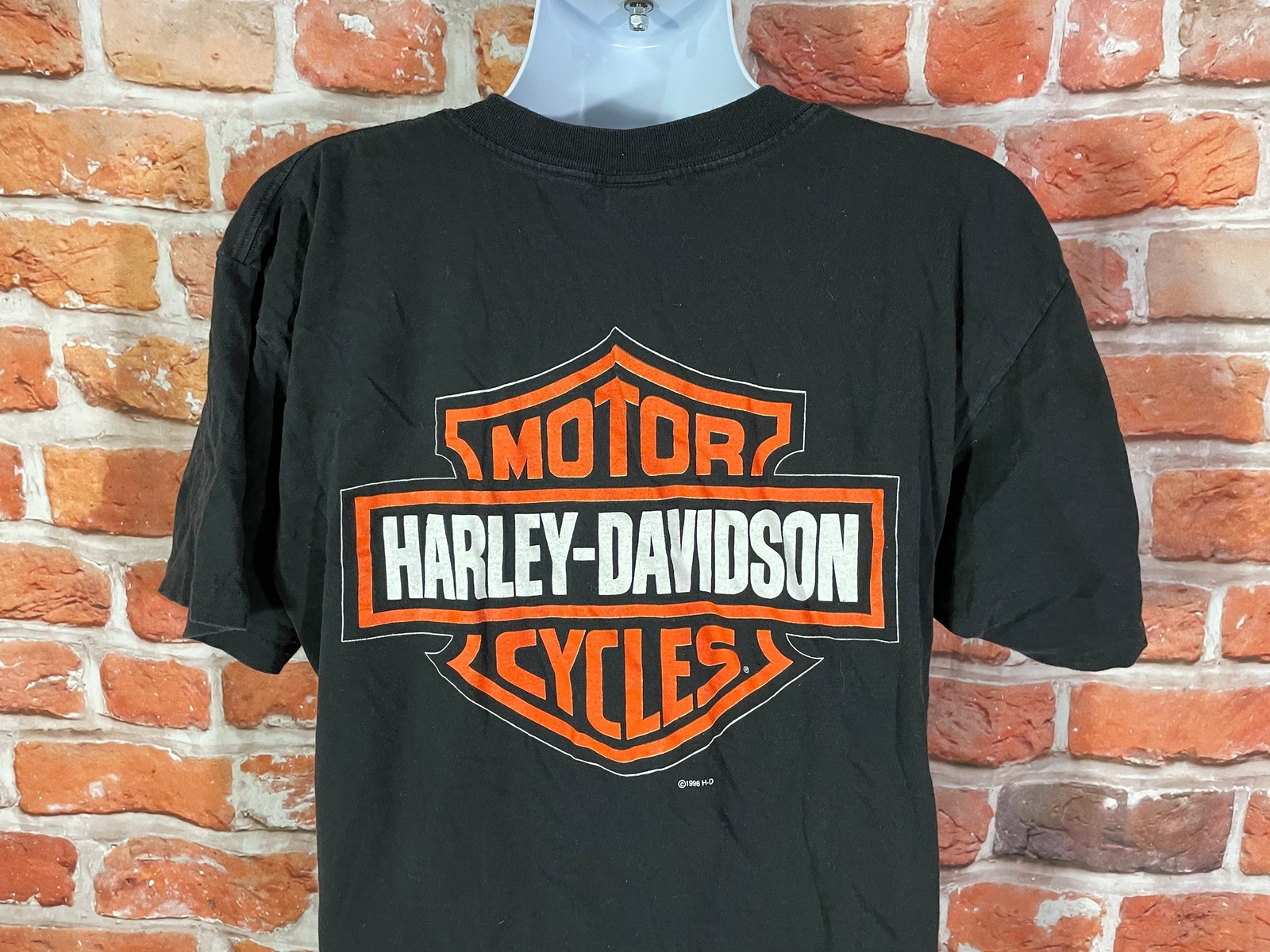 vintage 1996 Harley Davidson 1915 tee w big logo back print – sz XL – 90s biker