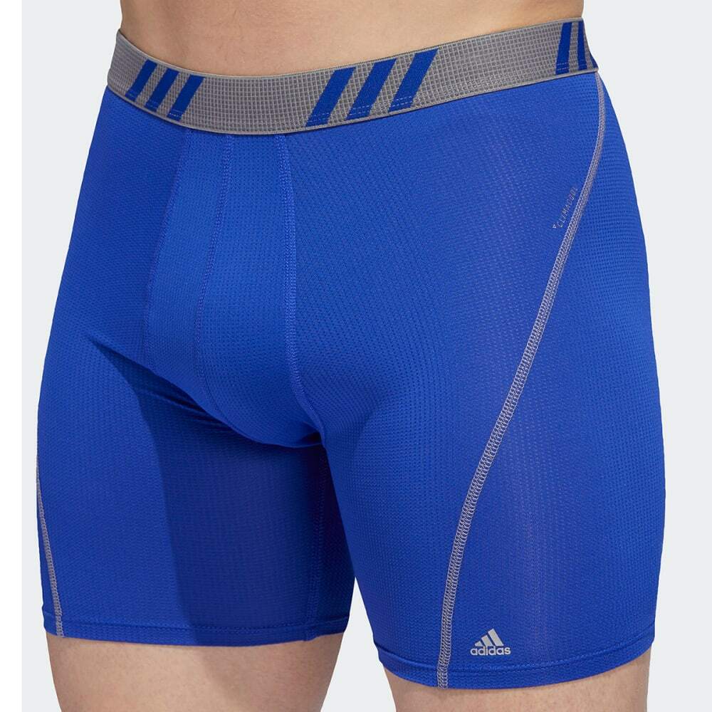 Adidas Men’s Boxer Briefs 2 Pack S 28-30 Bold Blue Grey Performance Fit MSRP$26