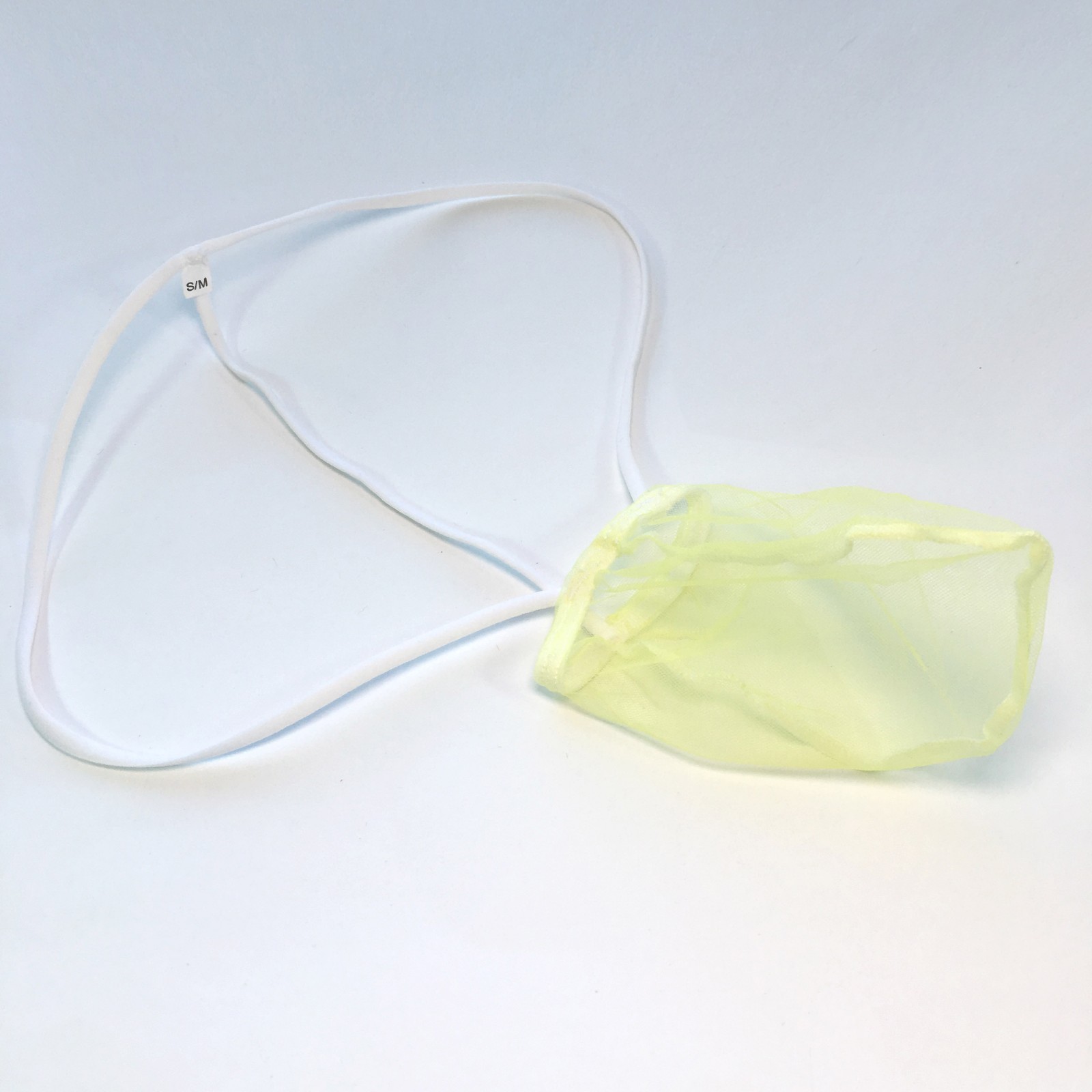 K142 SEXY MEN STRING POSING POUCH Thong C-thru Spider Net Bigger pouch