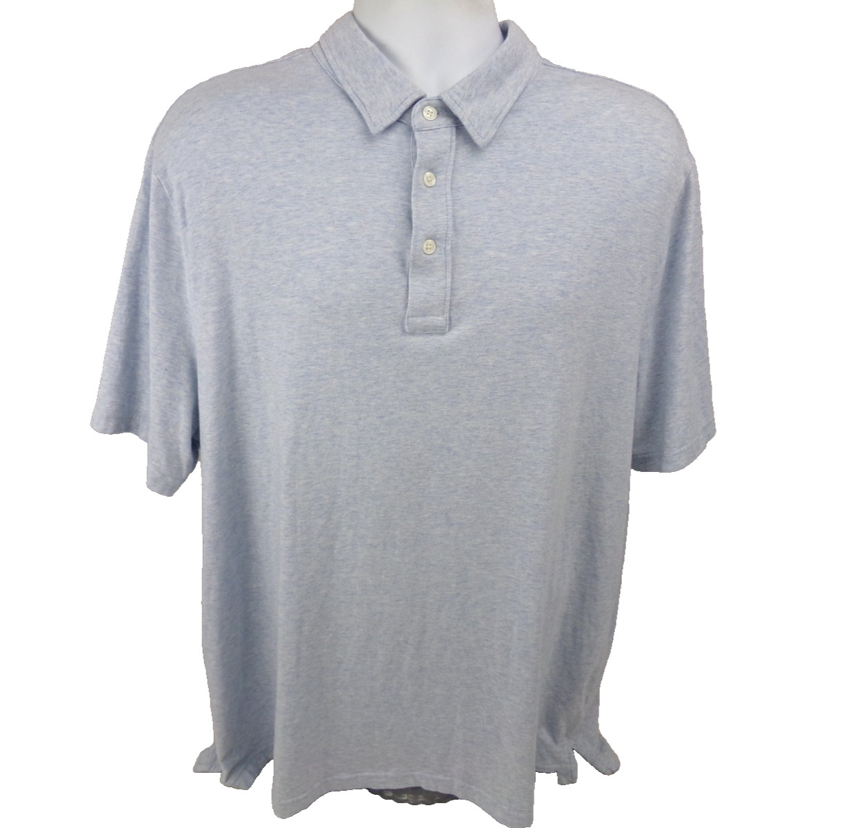Faherty Movement Polo Shirt 2XL Blue Stretch 3 Button Placket MKC0115