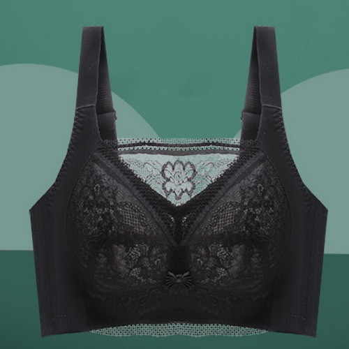 Women Bras Full coverage Wireless Floral thin Push up Plus Size Underwear 33571