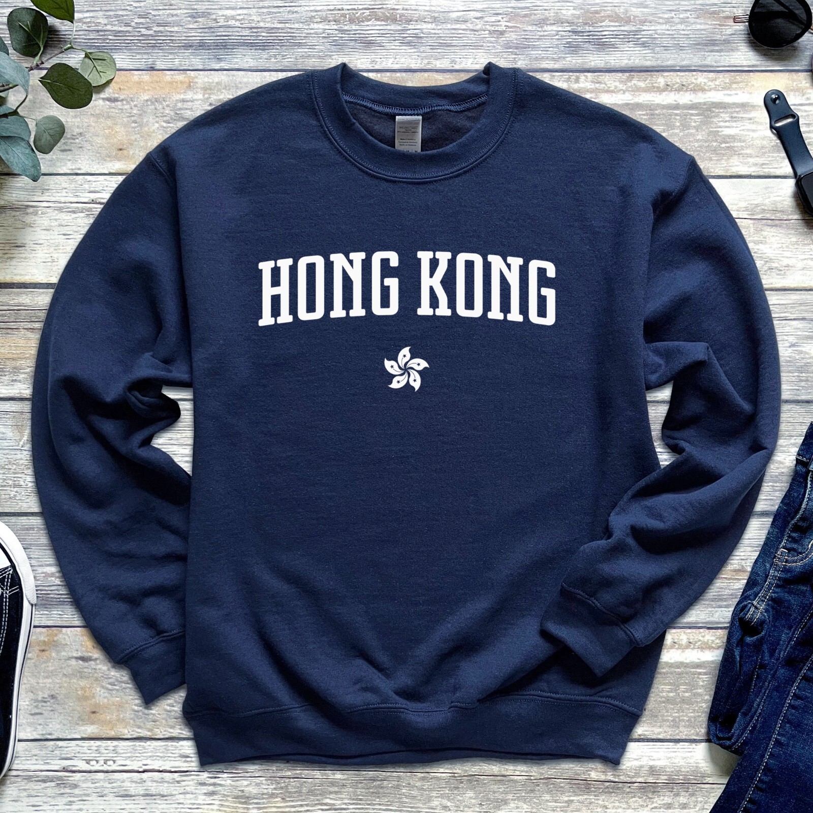 Hong Kong Sweatshirt | Hong Kong Crewneck Sweatshirt | China, Hong Kong Vacation