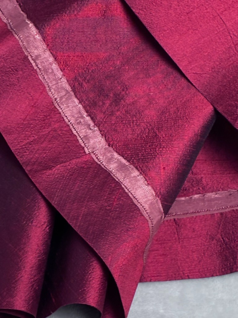 VINTAGE 60’s Women’s Dress SZ 2/26″ Waist Cranberry Red Hand Tailored Fit Flare