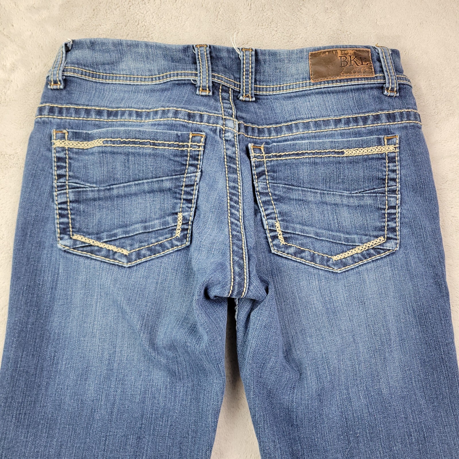 BKE Buckle Payton Bootcut Jeans Womens 29R 29×31.5 Blue Dark Stretch BPL2203