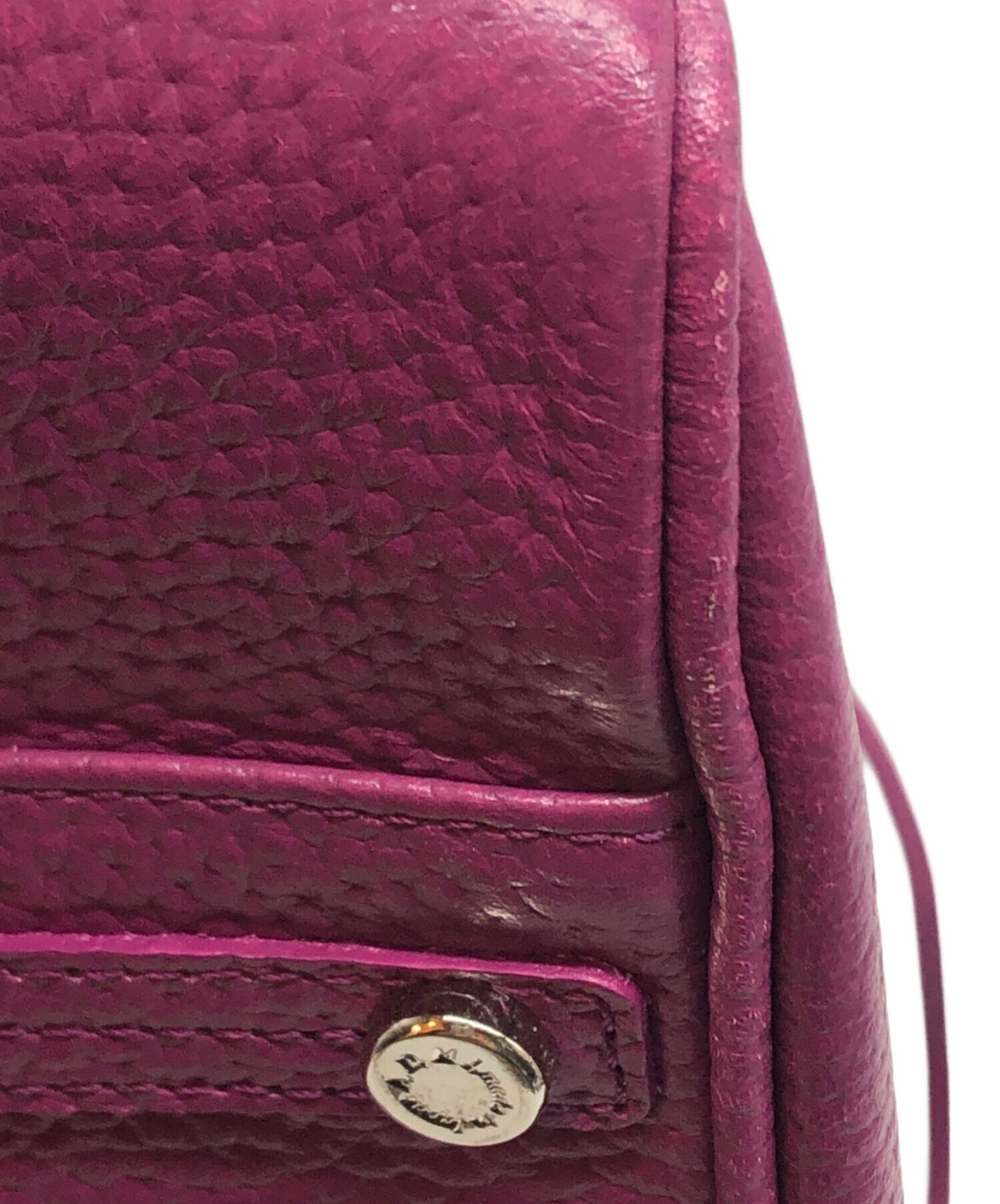 A D M J Tote bag Leather Purple Authentic From Japan
