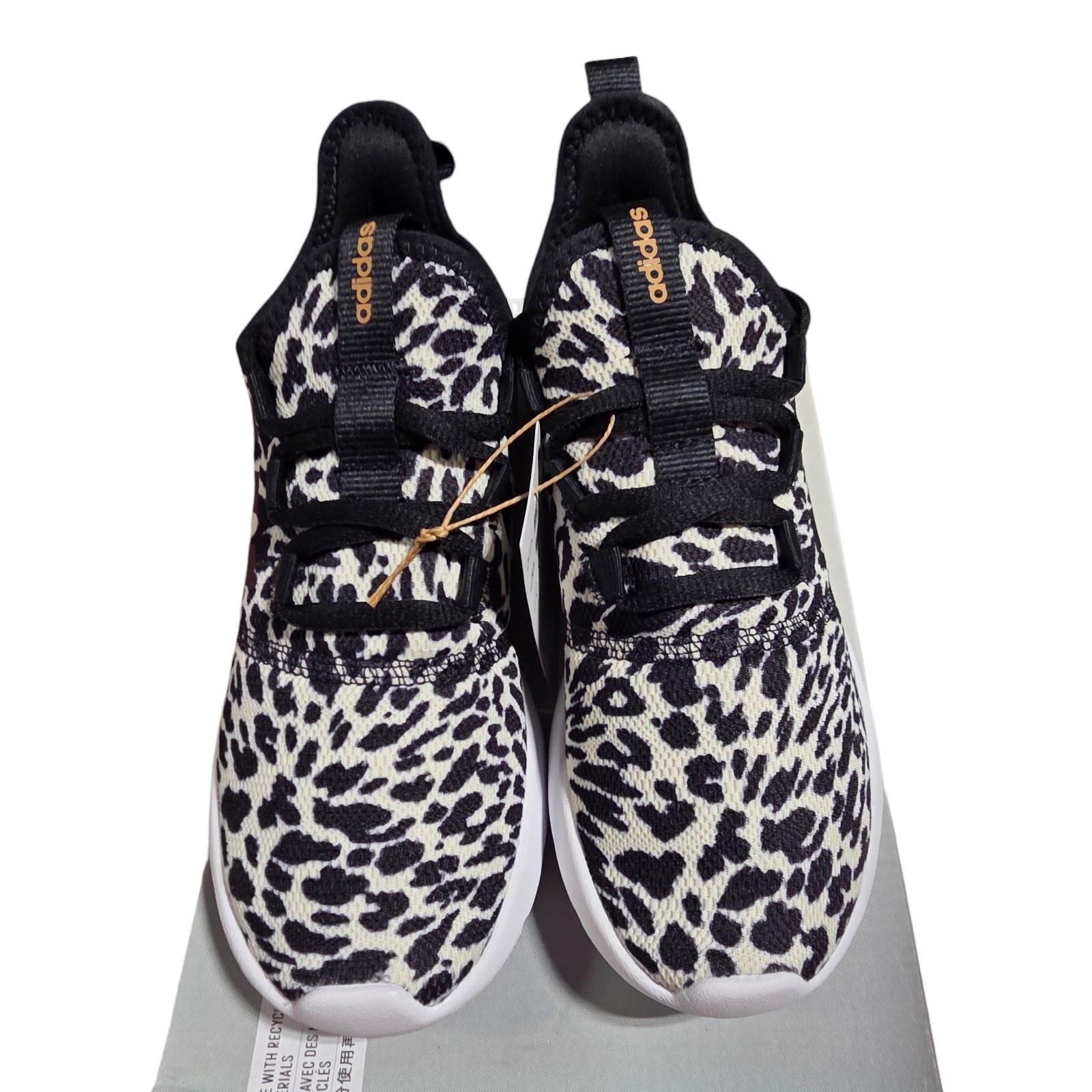 adidas Cloudfoam Pure 2.0 Black White Leopard Running GW4347 – Women’s 5 NEW