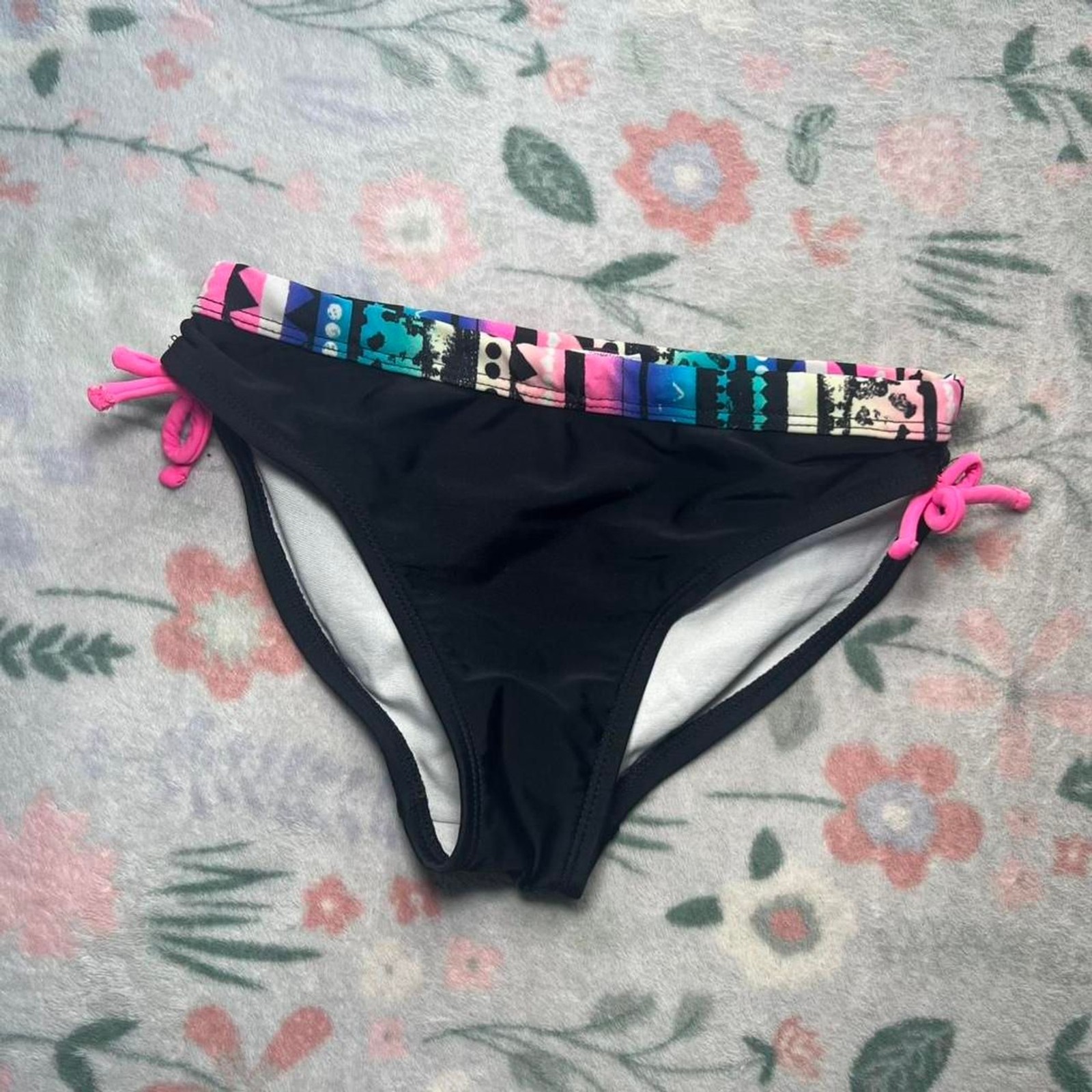 Vintage Y2K 2000s Ocean Pacific Bikini Bottoms Kids 7/8 Mcbling Scene Grunge Emo
