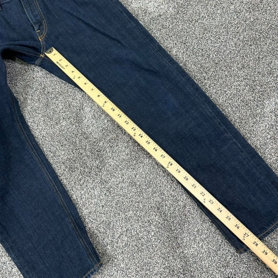 J Crew The Sutton Selvedge Red Line Raw Denim Jeans Mens 30×30 Dark Indigo Wash