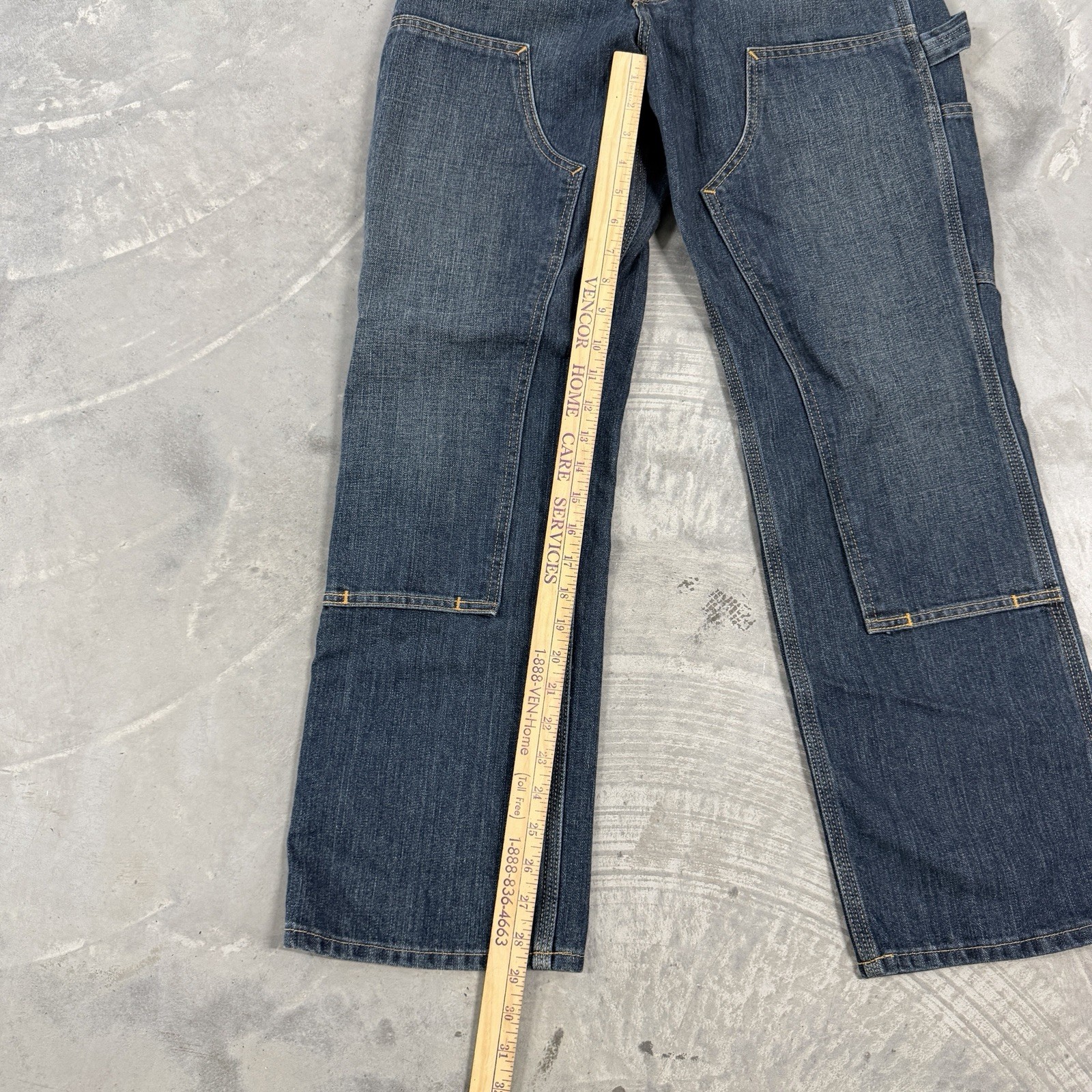 Carhartt Relaxed Fit Carpenter Jeans Mens 31×30 Denim Double Knee Hammer Loop