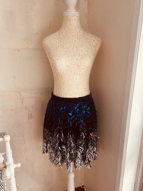 Alice Olivia Cina Sequinned Tulle mini Skirt size 10-12AU/8US/40EU RRP $1008