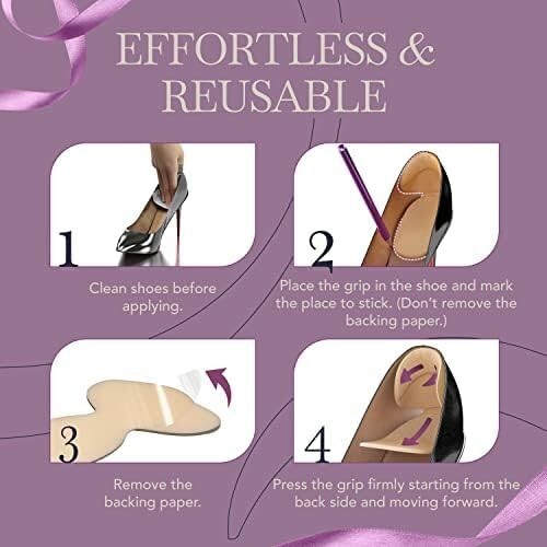 Ballotte Silicone Heel Protector, Heel Grips/Heel Pads for Shoes Natural .8 Pack