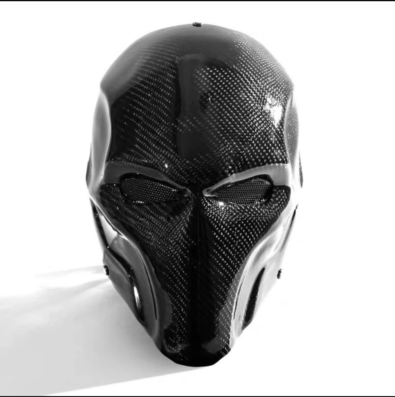 Real Carbon Fiber Full Face Mask Halloween Evil Mask MaleDeathstroke