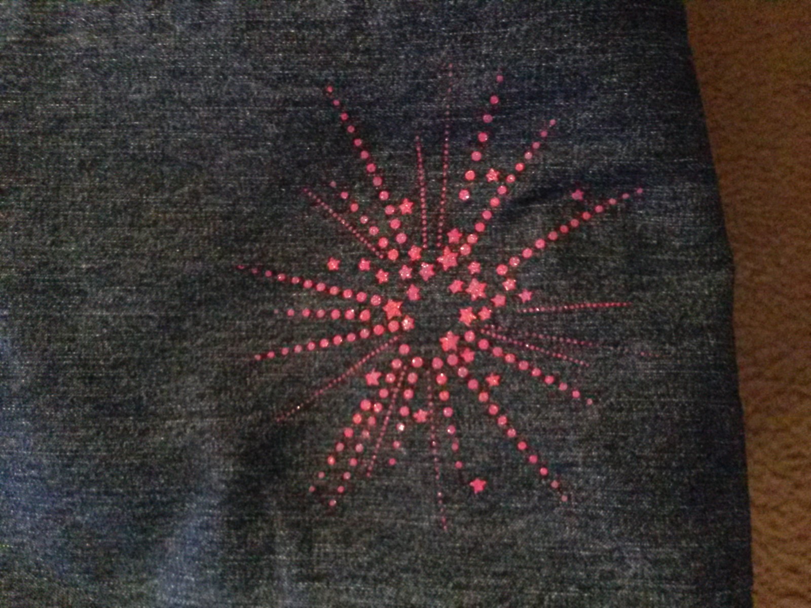 Jordache Size 16 Junior/Woman Shiny Bling Stars See Back Hems Where Worn.