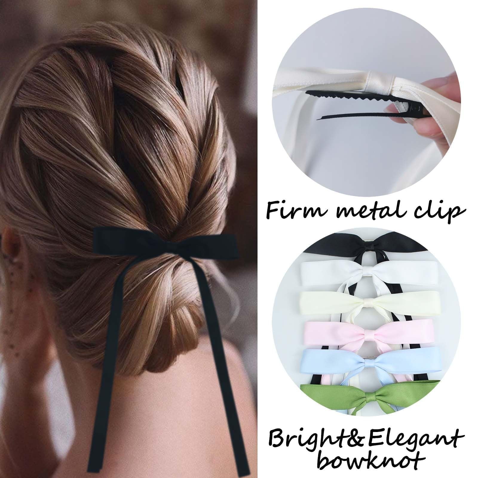6PCS Long Tail Design 1 Count (Pack of 6), Black White Beige Pink Blue Green