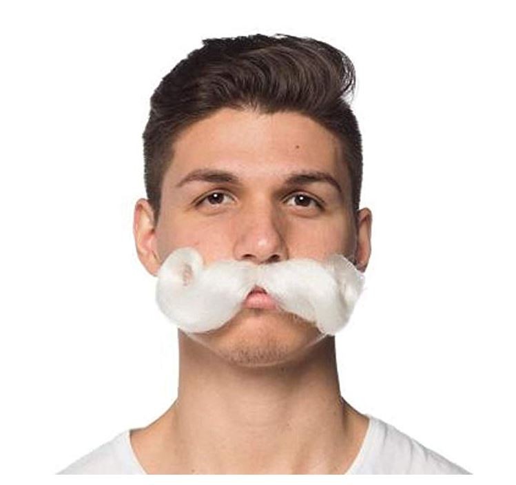 White Santa Ultimo Mustache – Christmas Holiday – Costume Accessory – One Size