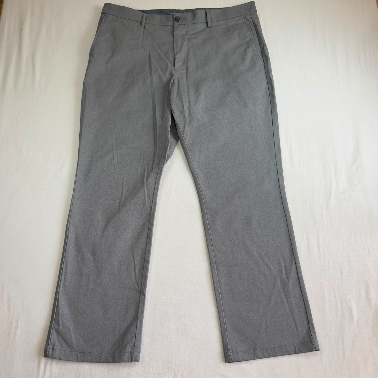 Old Navy Ultimate Straight Gray Pants Mens 38×30 High Rise Zipper fly
