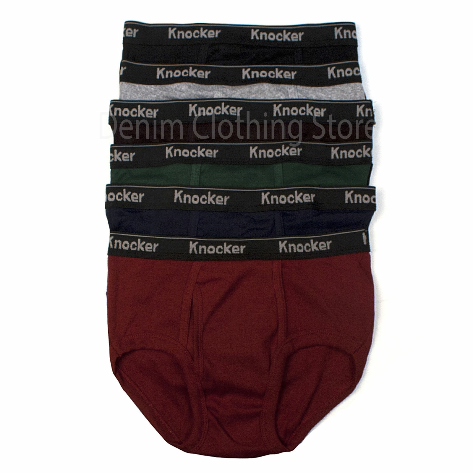 Lot 3 6 12 Pack Knocker Men’s 100% Cotton Jacquard Elastic Band Briefs Underwear