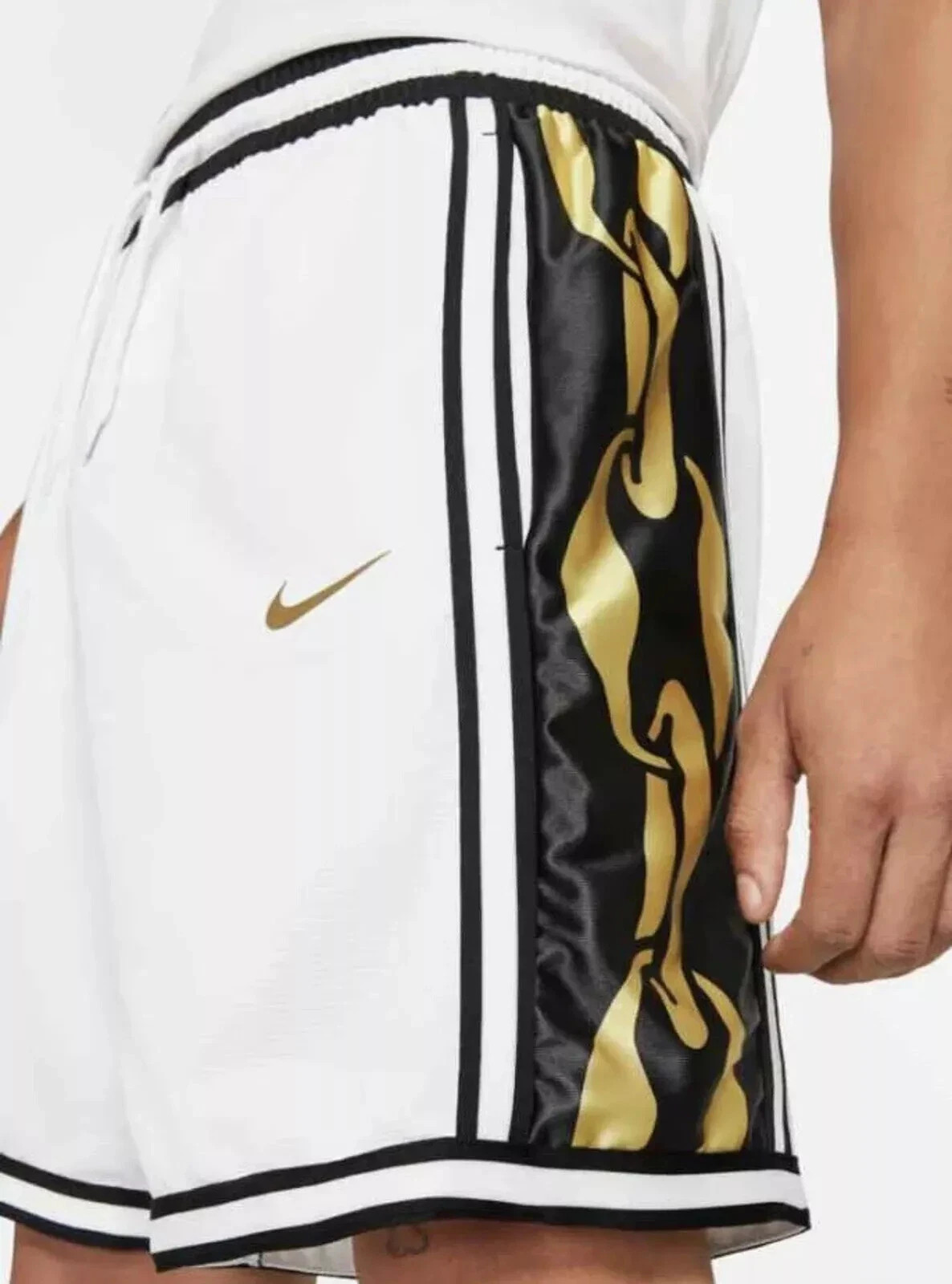Nike DNA Basketball Chains Shorts White Black Men’s Sizes S, L, XL CV1897-100