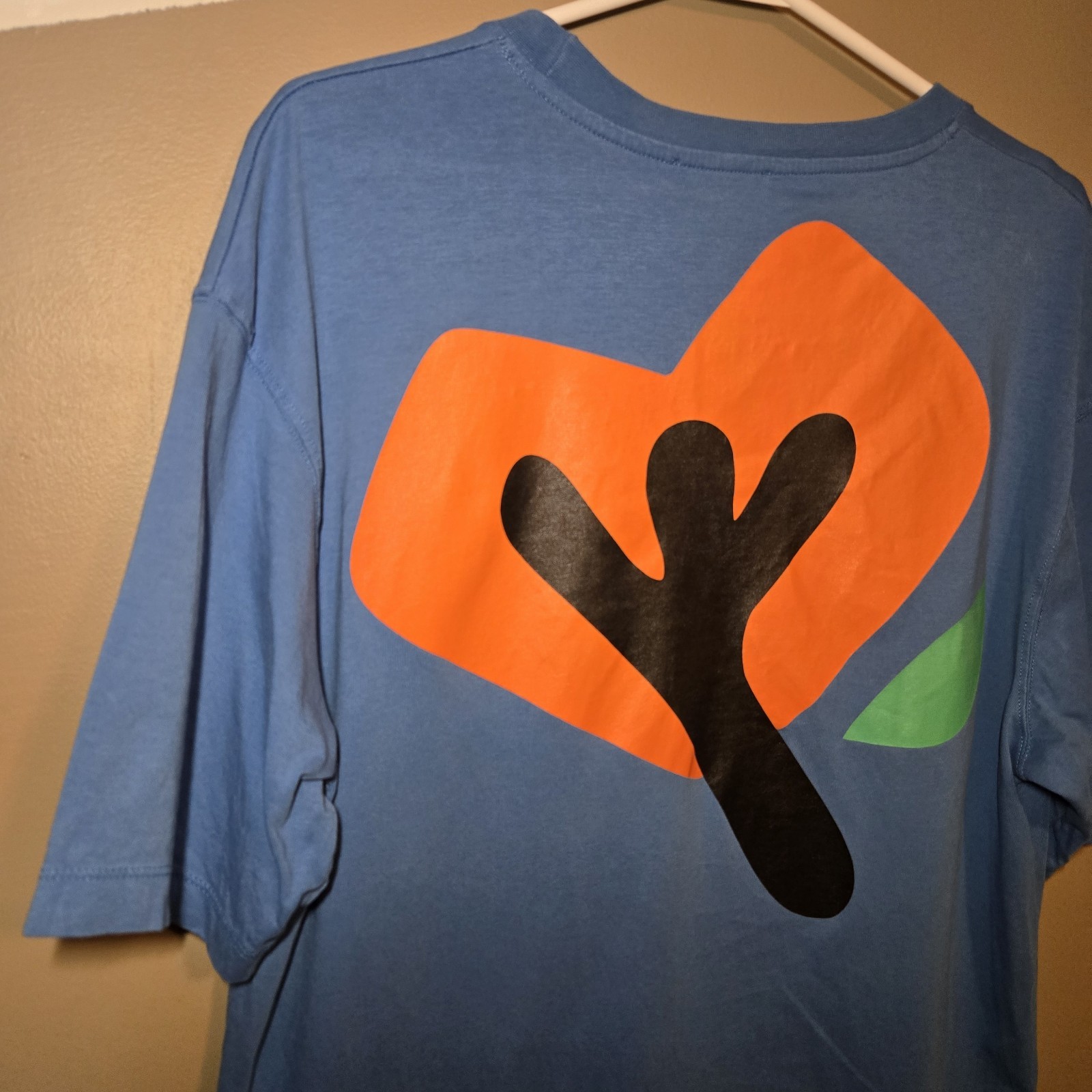 Zara Men’s Blue Graphic Print Tshirt Made In Portugal Size XL 100% Cotton Color