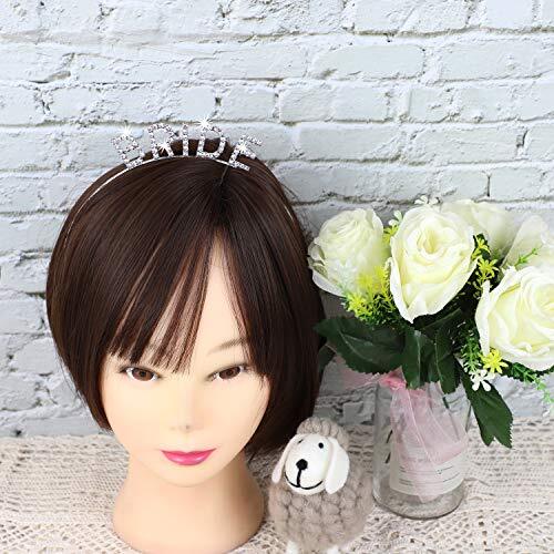 , Rhinestone Bride Headband Elegant Bride Crown Bachelorette Party Silver